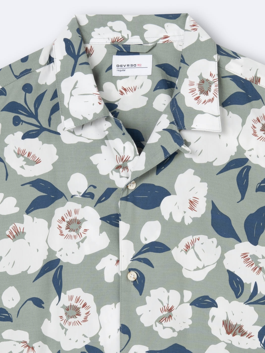 Chemise fleurie regular 100% coton - DEVRED 1902