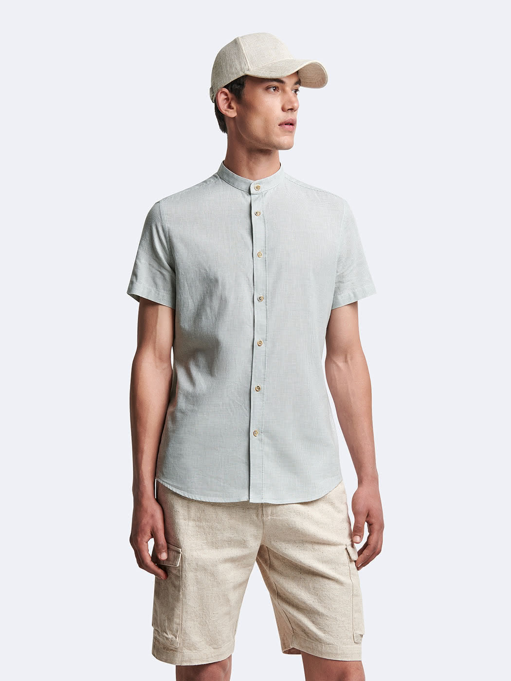 Chemise 100% coton-lin à carreaux - DEVRED 1902