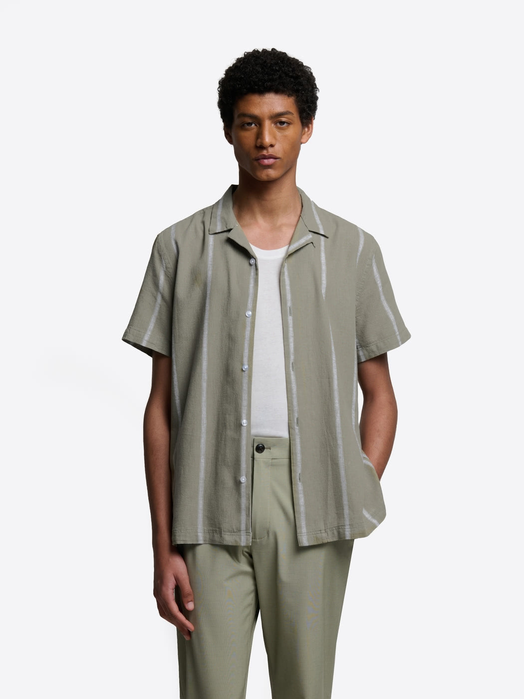 Chemise manches courtes en coton lin - DEVRED 1902