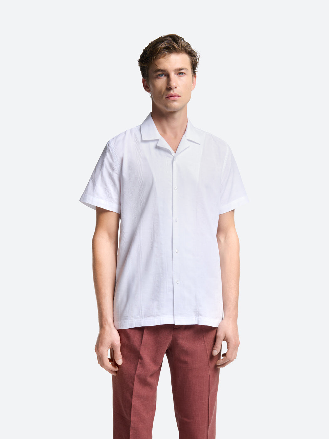 Chemise manches courtes regular en coton - DEVRED 1902