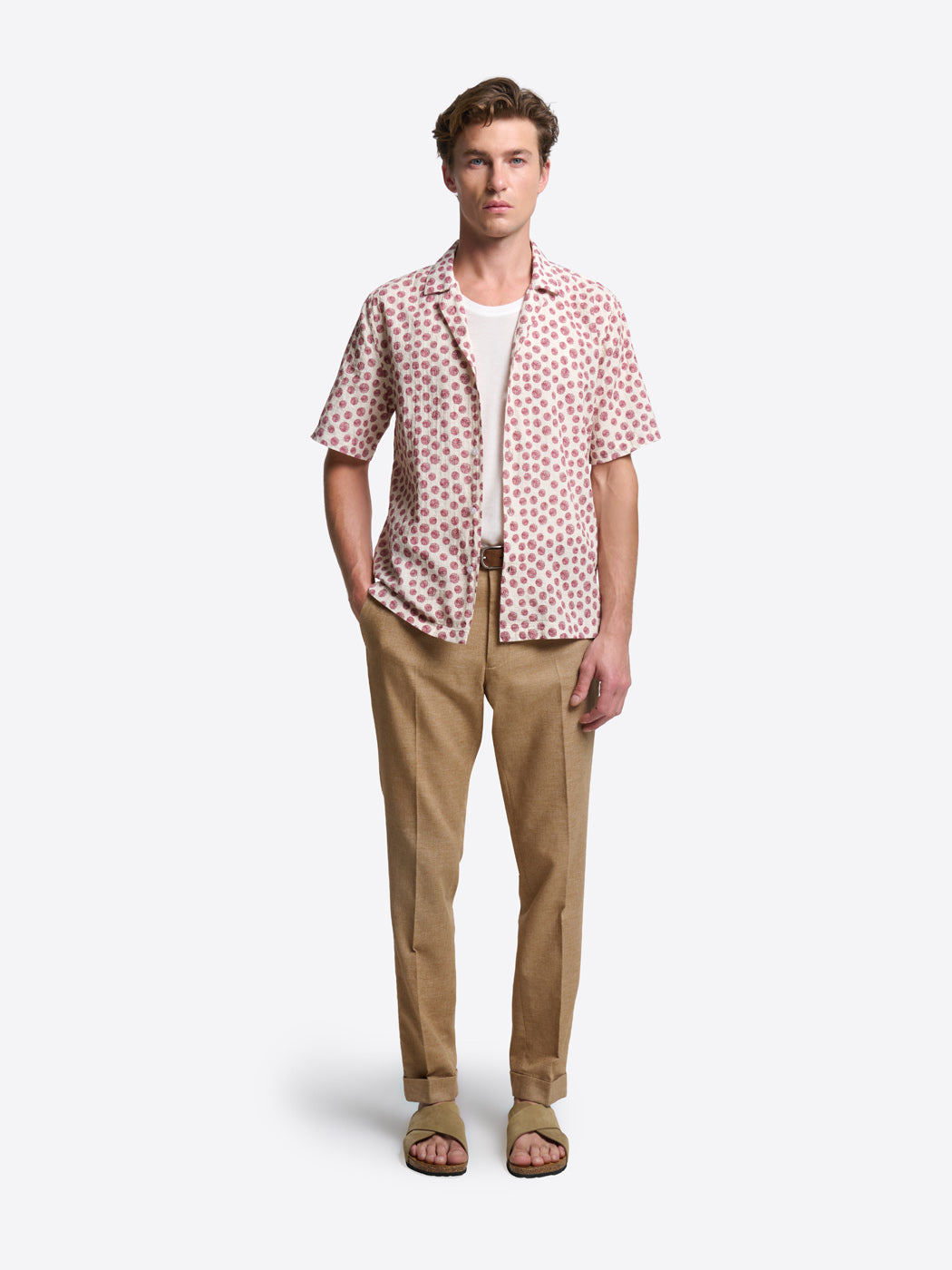 Chemise manches courtes regular à motif - DEVRED 1902