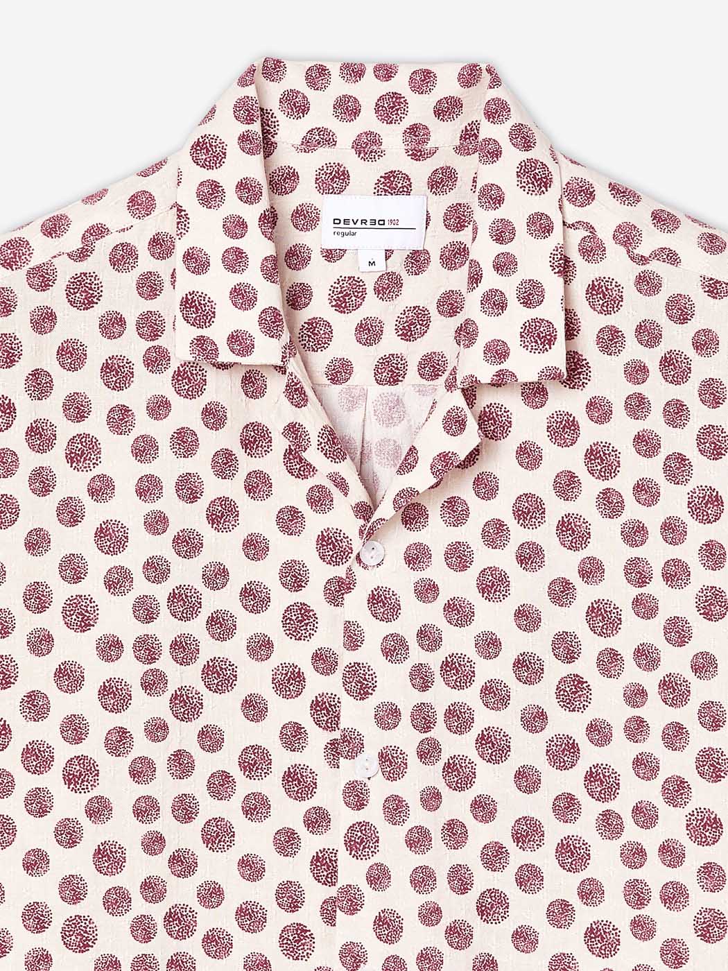 Chemise manches courtes regular à motif - DEVRED 1902