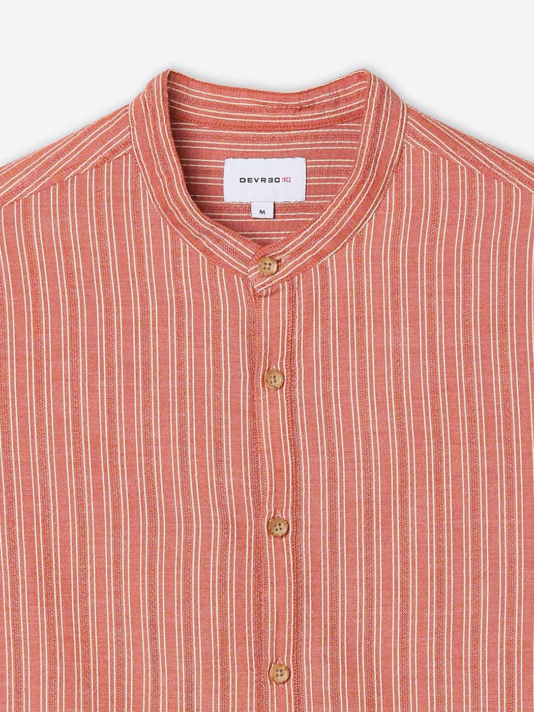Chemise manches courtes slim rayée - DEVRED 1902