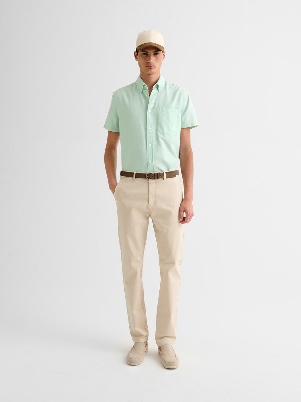 Chemise manches courtes slim en popeline - DEVRED 1902