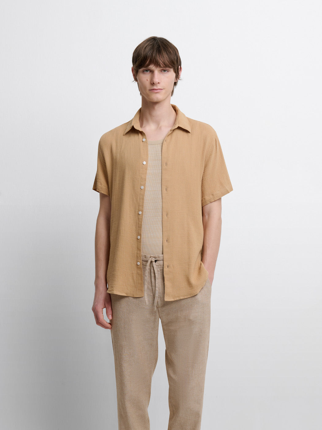 Chemise manches courtes slim rayée - DEVRED 1902