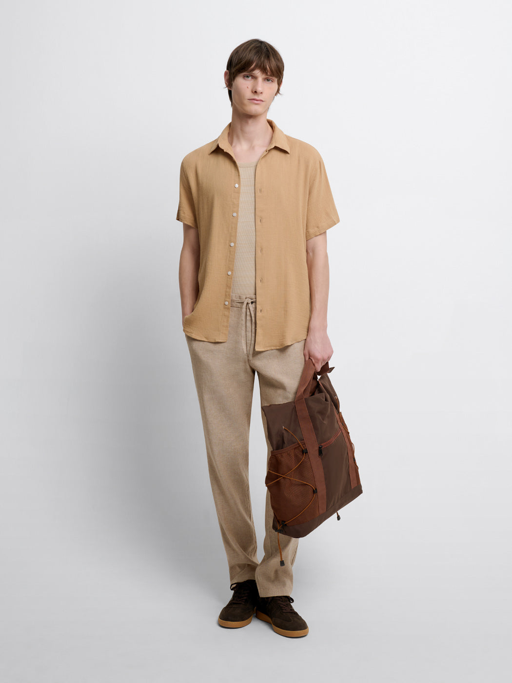 Chemise manches courtes slim rayée - DEVRED 1902