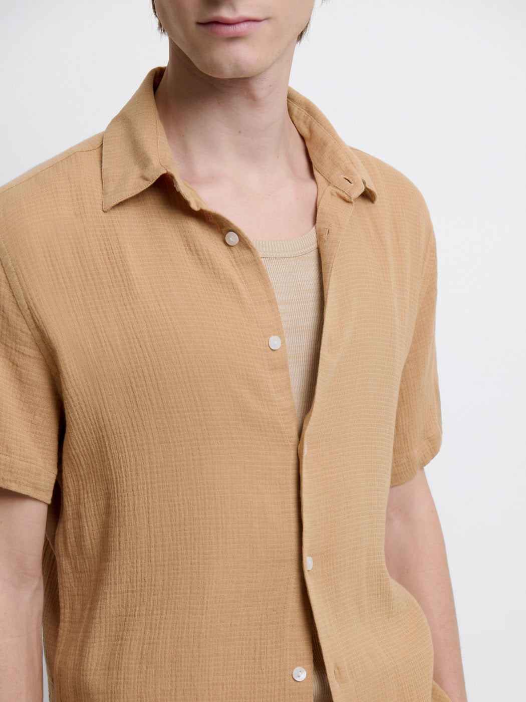 Chemise manches courtes slim rayée - DEVRED 1902