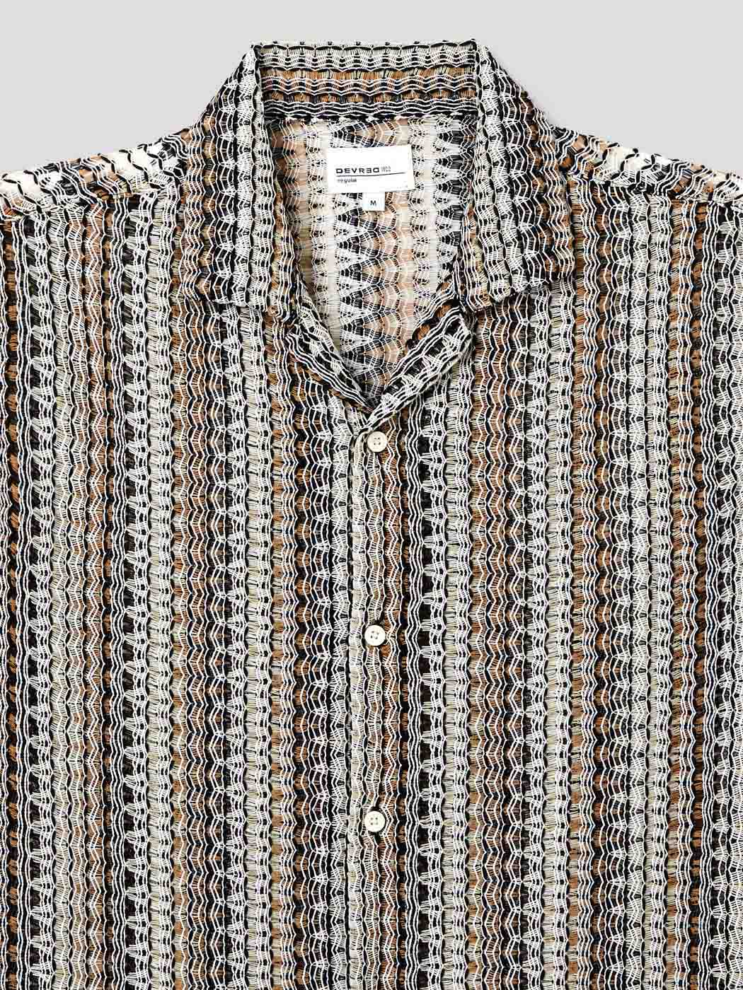Chemise manches courtes regular à motif - DEVRED 1902
