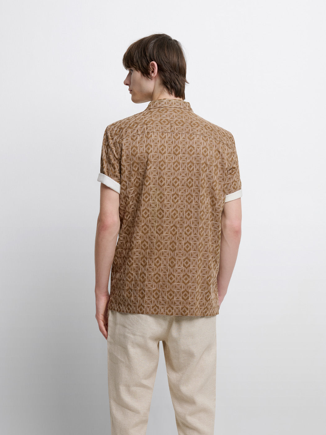 Chemise manches courtes regular à motif - DEVRED 1902