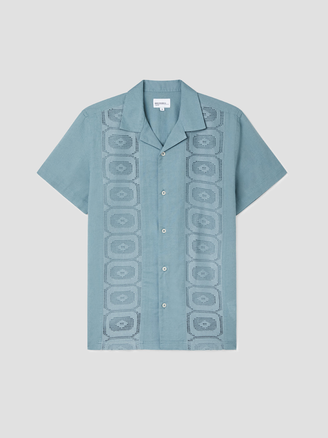 Chemise manches courtes regular brodée - DEVRED 1902