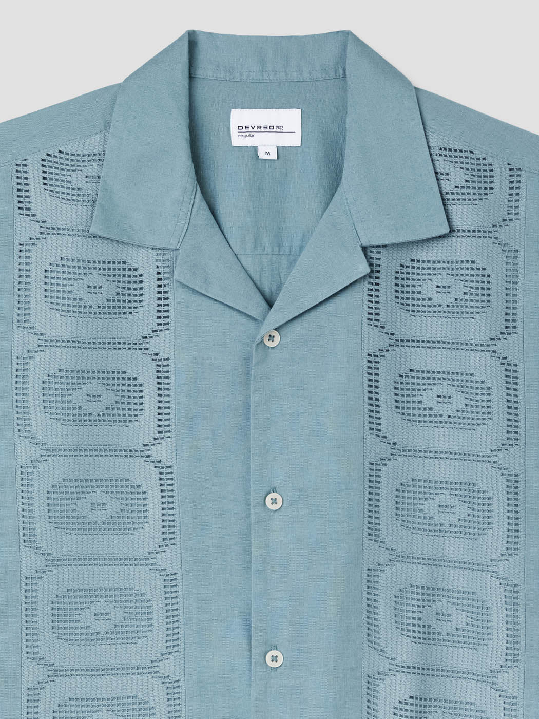 Chemise manches courtes regular brodée - DEVRED 1902