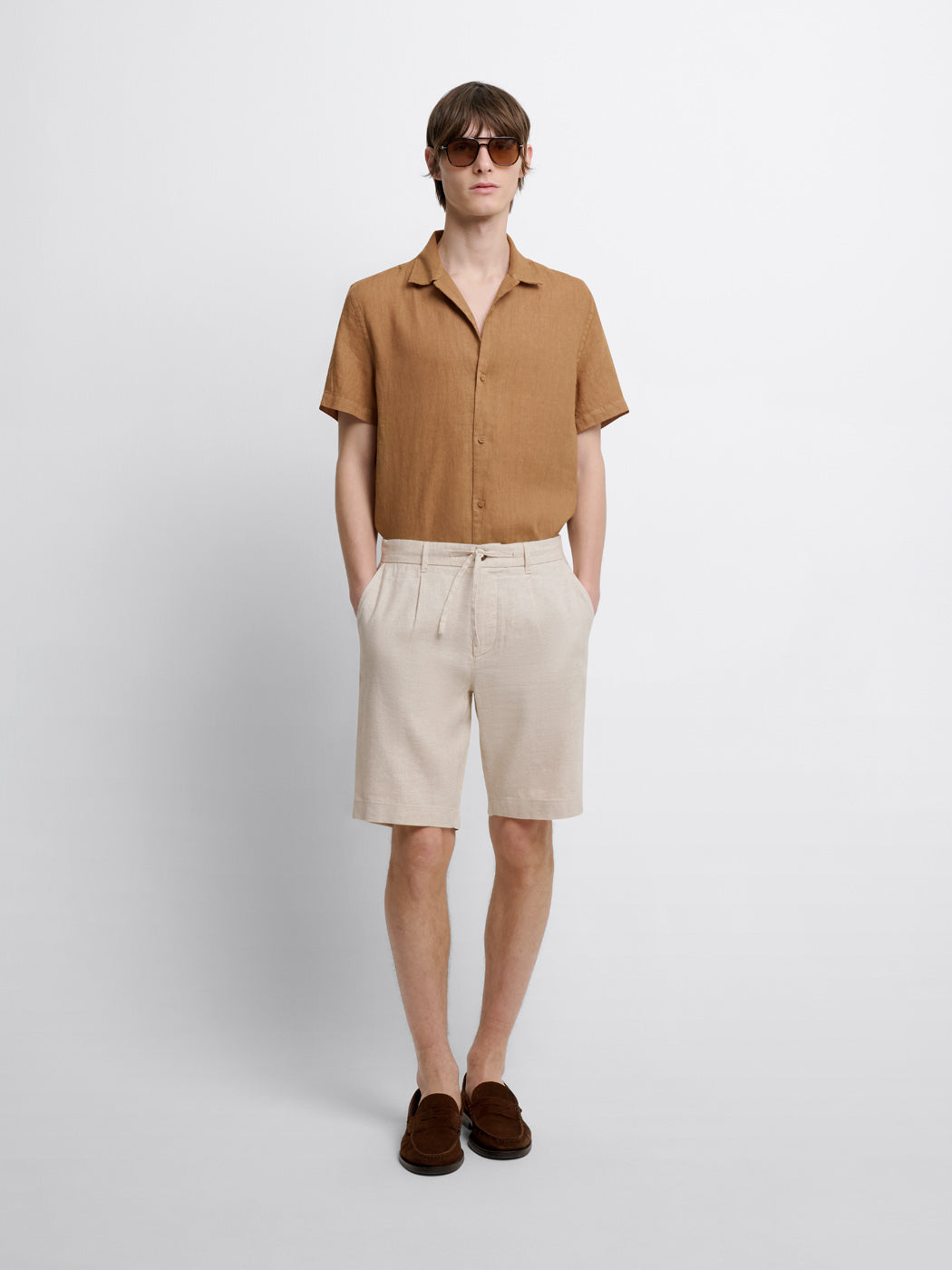 Chemise manches courtes regular en lin - DEVRED 1902