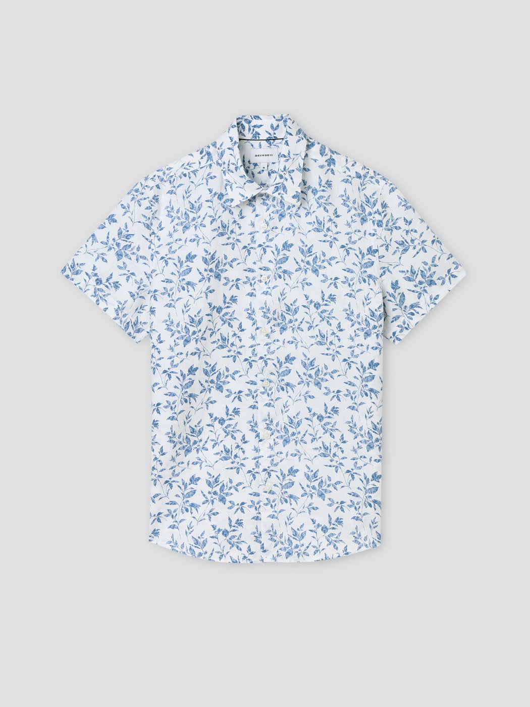 Chemise manches courtes en lin fleurie - DEVRED 1902