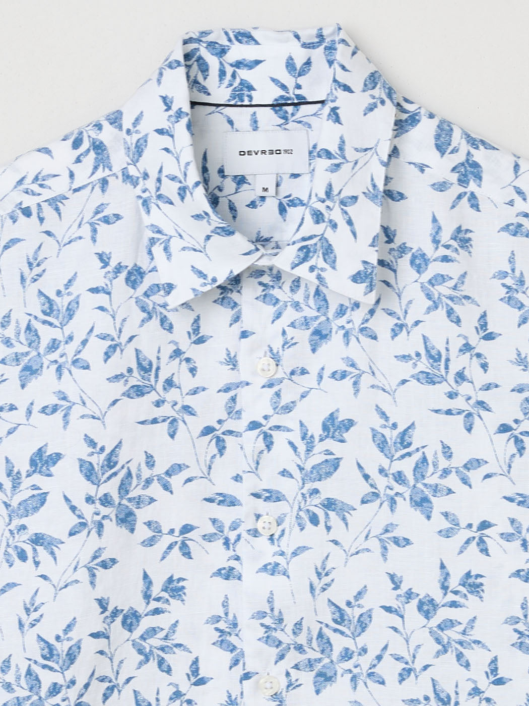 Chemise manches courtes en lin fleurie - DEVRED 1902