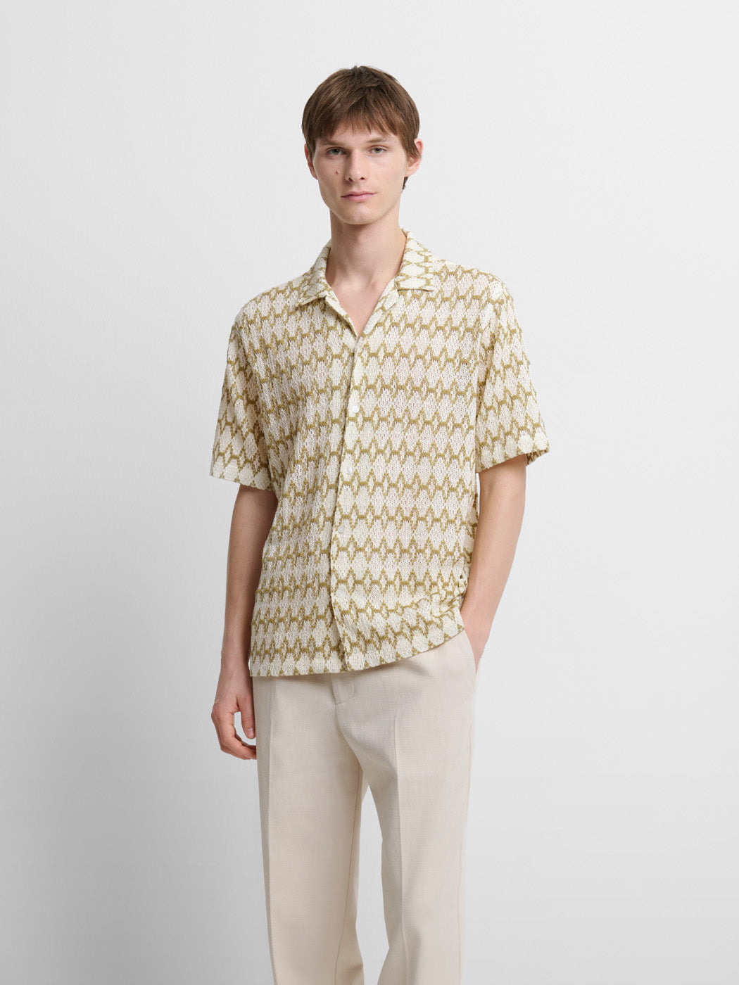Chemise manches courtes regular à motifs - DEVRED 1902