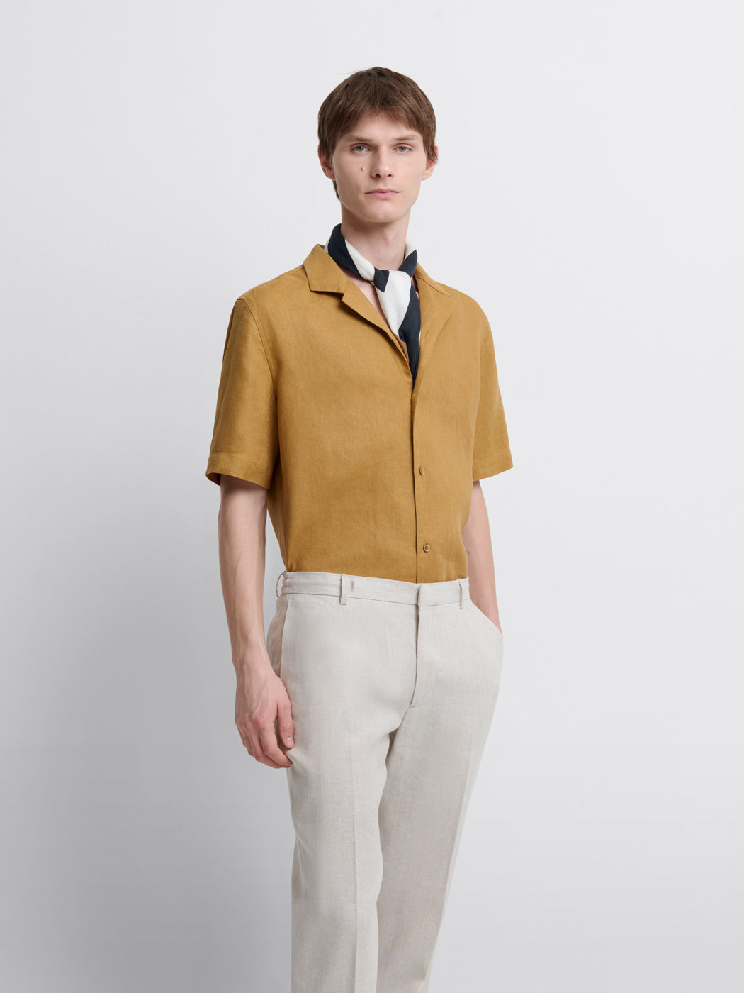 Chemise manches courtes regular en lin - DEVRED 1902
