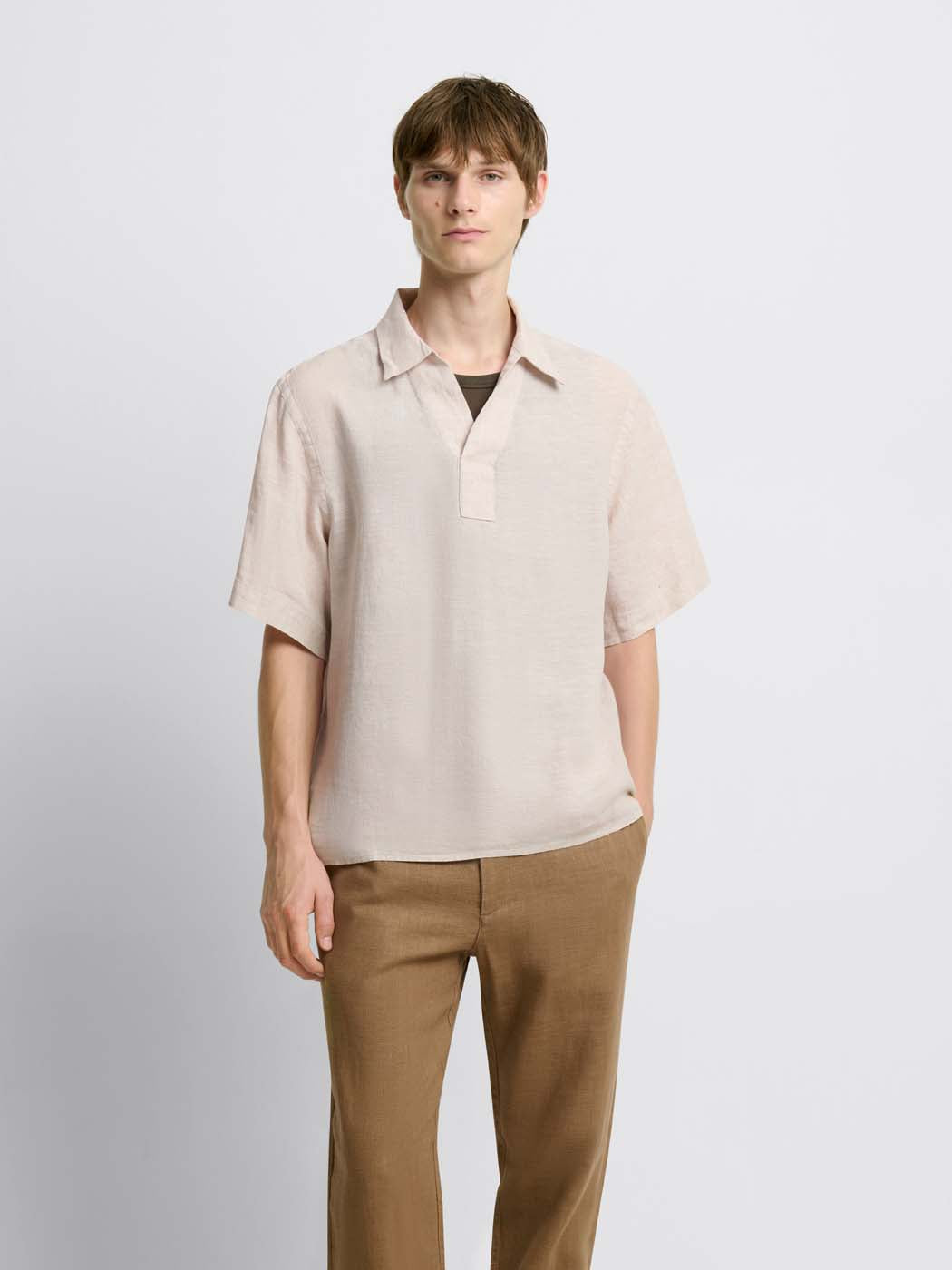 Chemise manches courtes regular en lin - DEVRED 1902