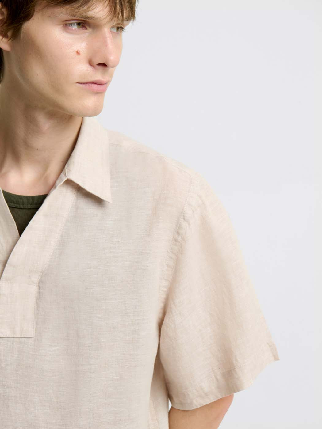 Chemise manches courtes regular en lin - DEVRED 1902