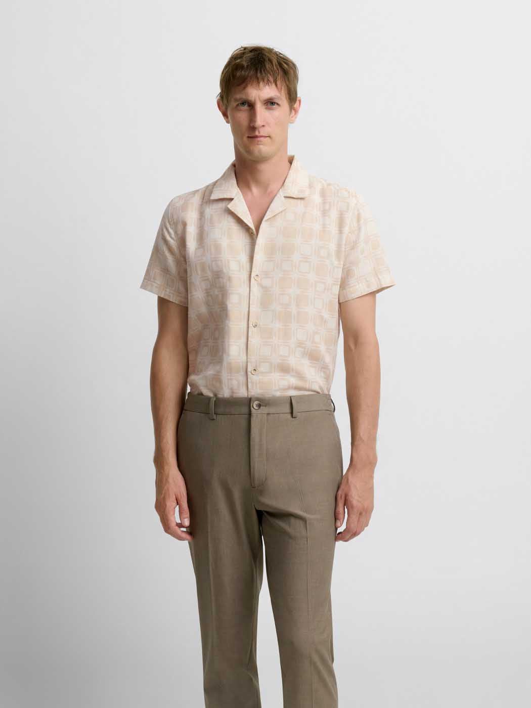Chemise manches courtes regular à motifs - DEVRED 1902