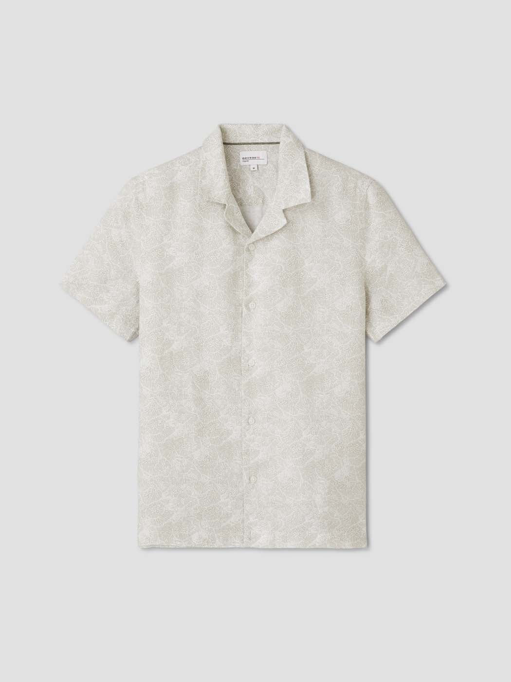 Chemise manches courtes en lin à motifs - DEVRED 1902