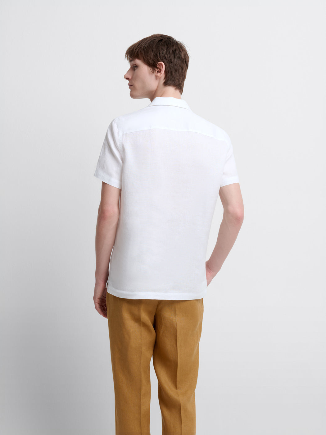 Chemise manches courtes slim en lin - DEVRED 1902