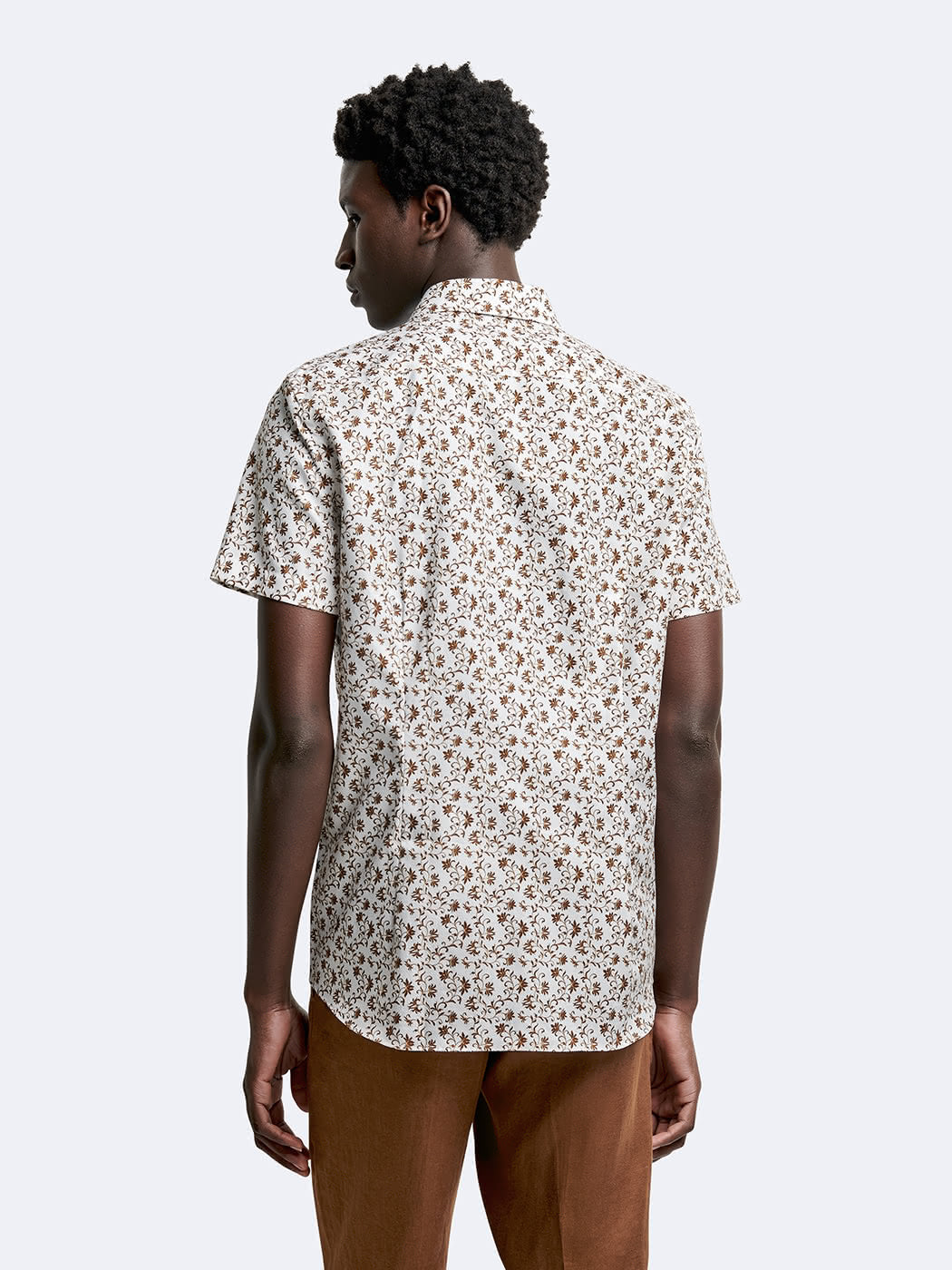 Chemise à manches courtes slim végétale - DEVRED 1902