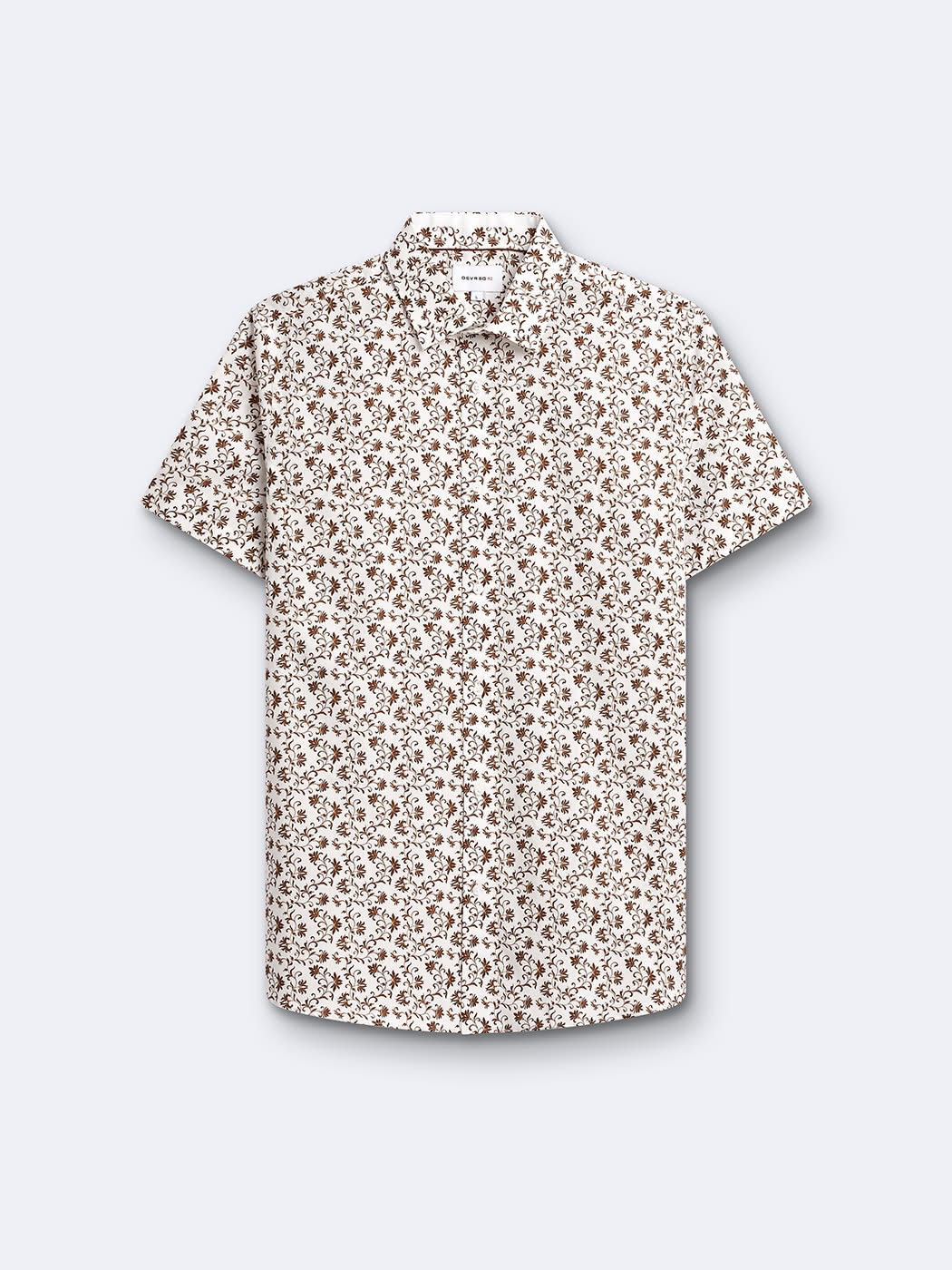 Chemise à manches courtes slim végétale - DEVRED 1902