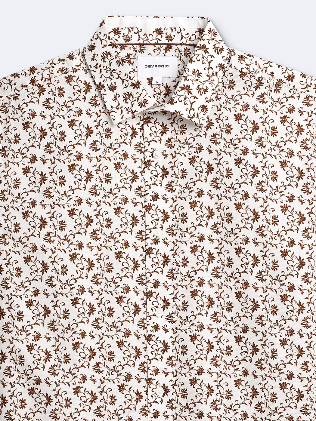 Chemise à manches courtes slim végétale - DEVRED 1902