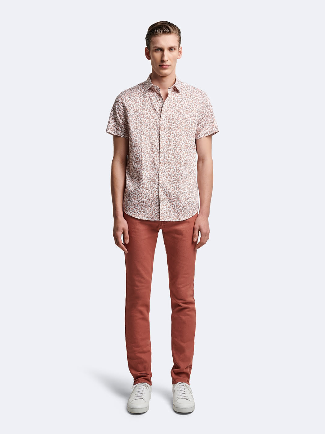 Chemise à manches courtes slim végétale - DEVRED 1902