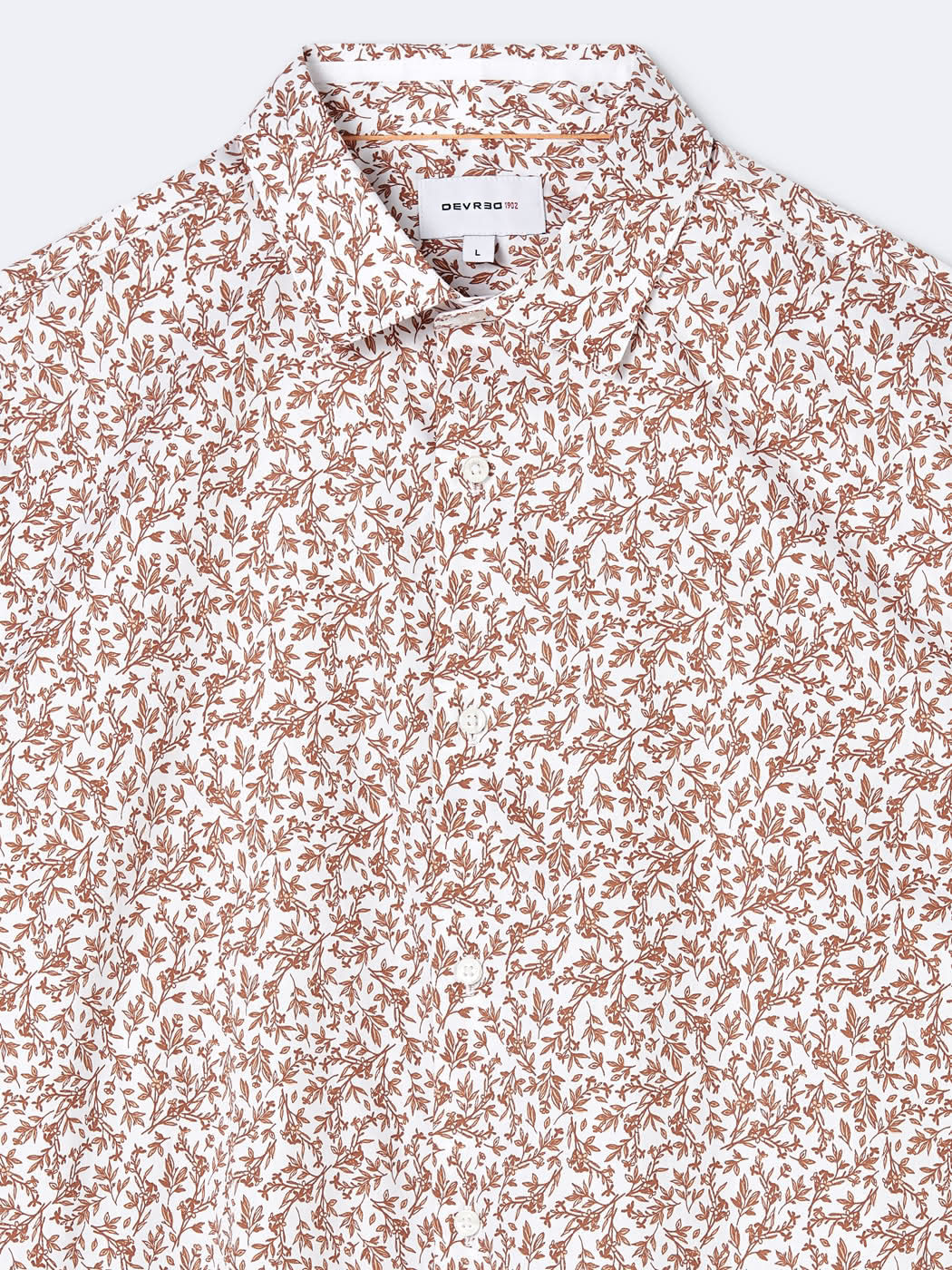 Chemise à manches courtes slim végétale - DEVRED 1902
