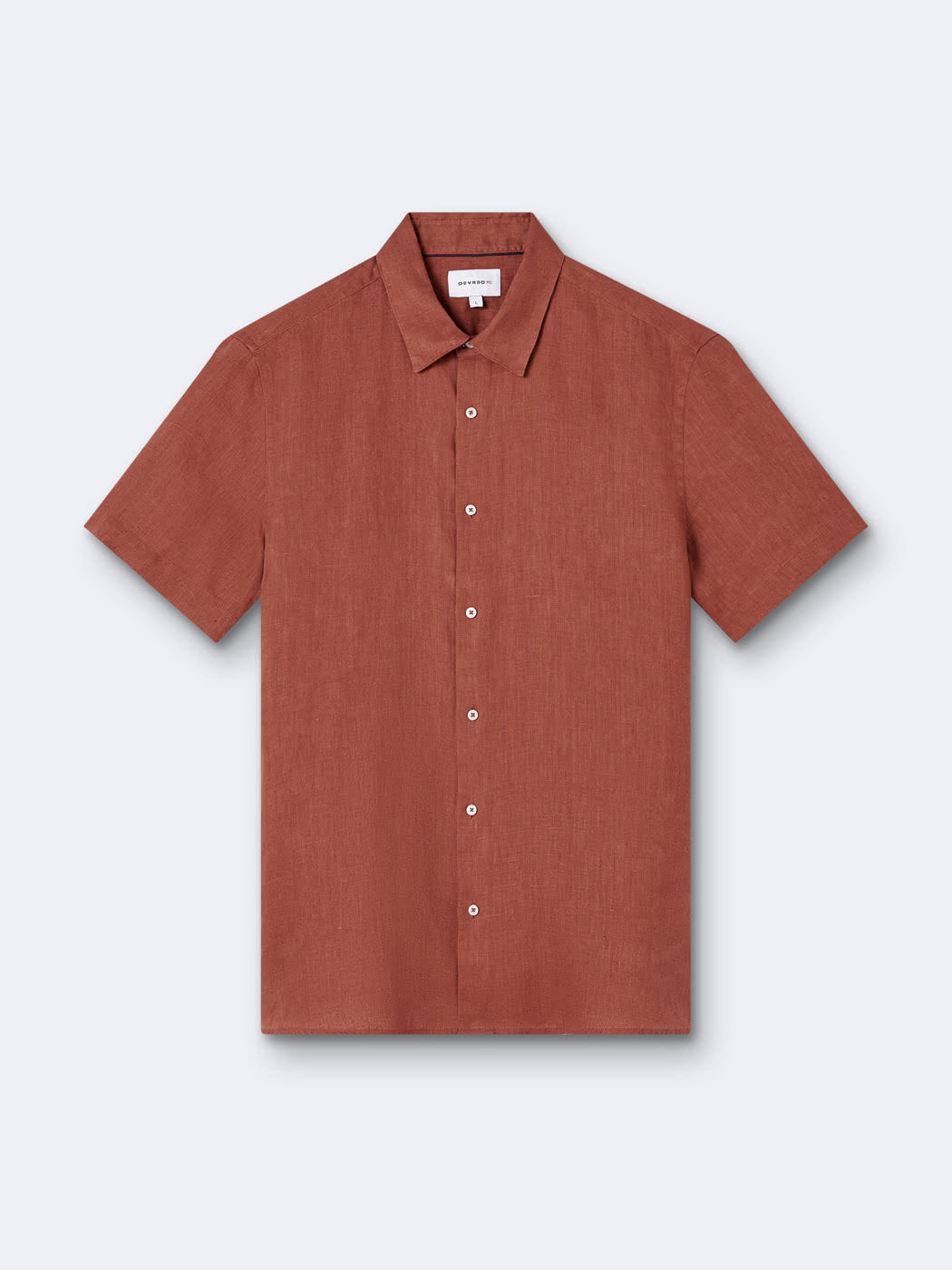 Chemise à manches courtes slim en lin - DEVRED 1902