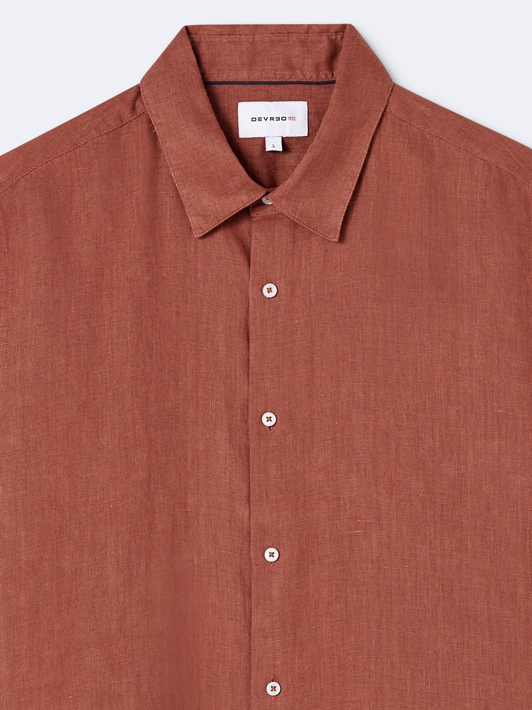 Chemise à manches courtes slim en lin - DEVRED 1902