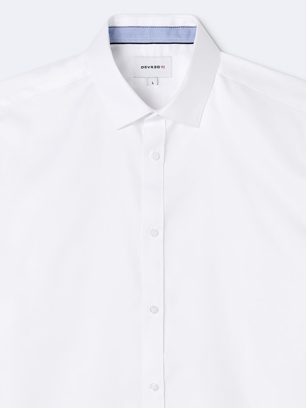 Chemise à manches courtes slim unie - DEVRED 1902