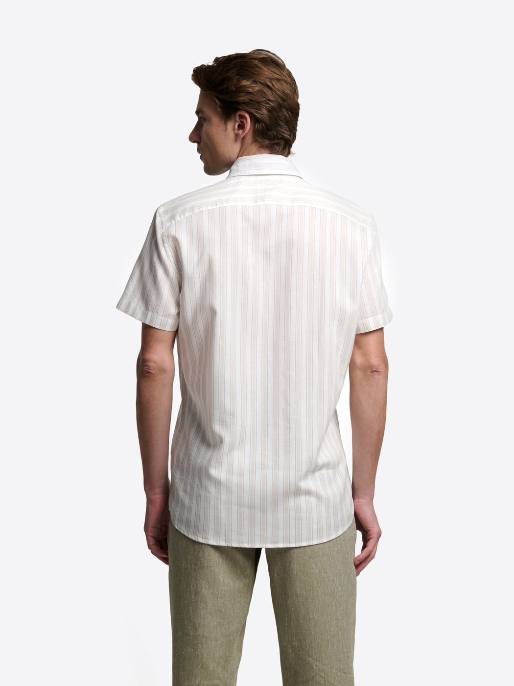 Chemise manches courtes slim rayée - DEVRED 1902