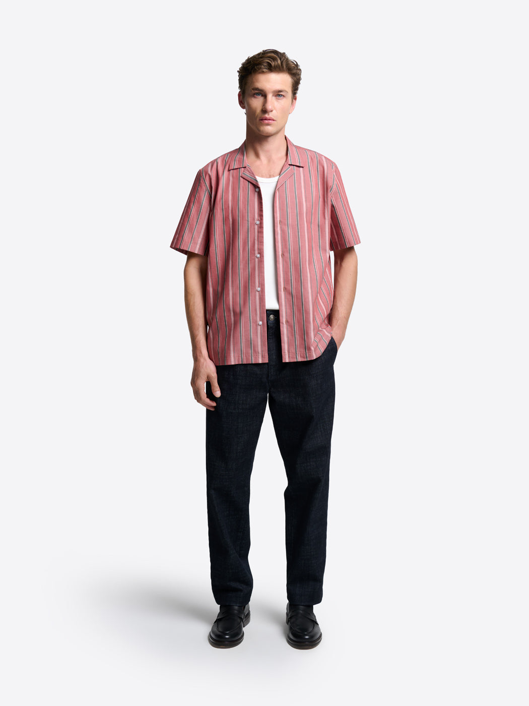 Chemise manches courtes slim rayée - DEVRED 1902
