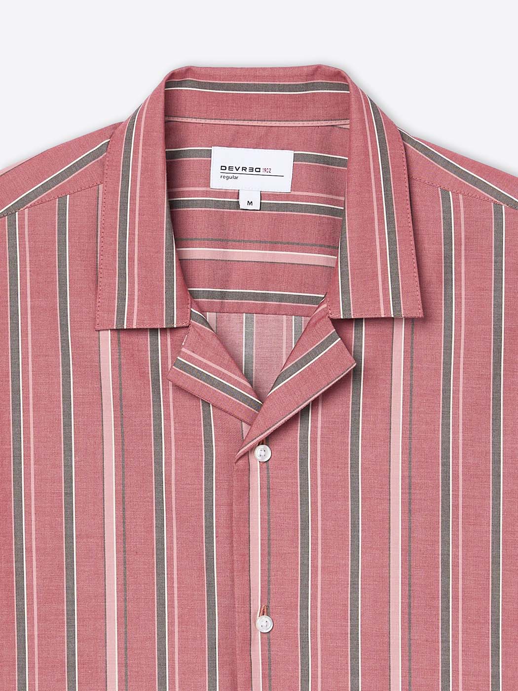 Chemise manches courtes slim rayée - DEVRED 1902