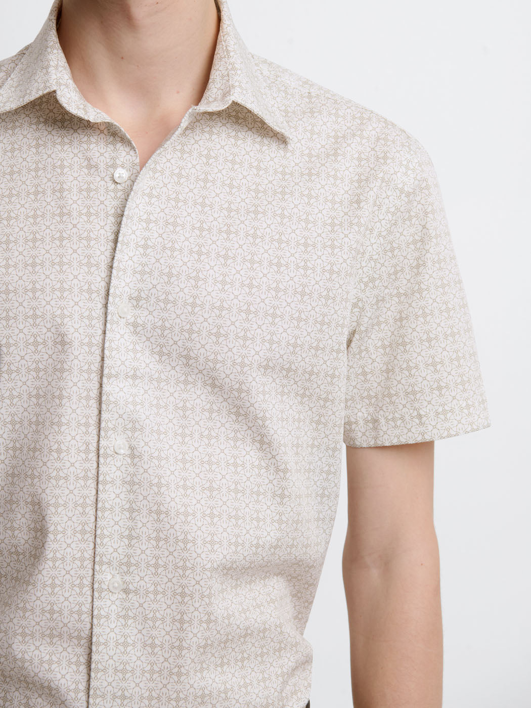 Chemise manches courtes slim à motif - DEVRED 1902