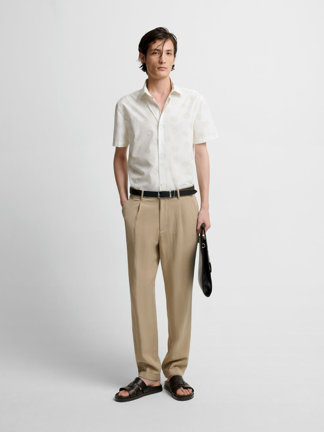 Chemise manches courtes slim fleurie - DEVRED 1902