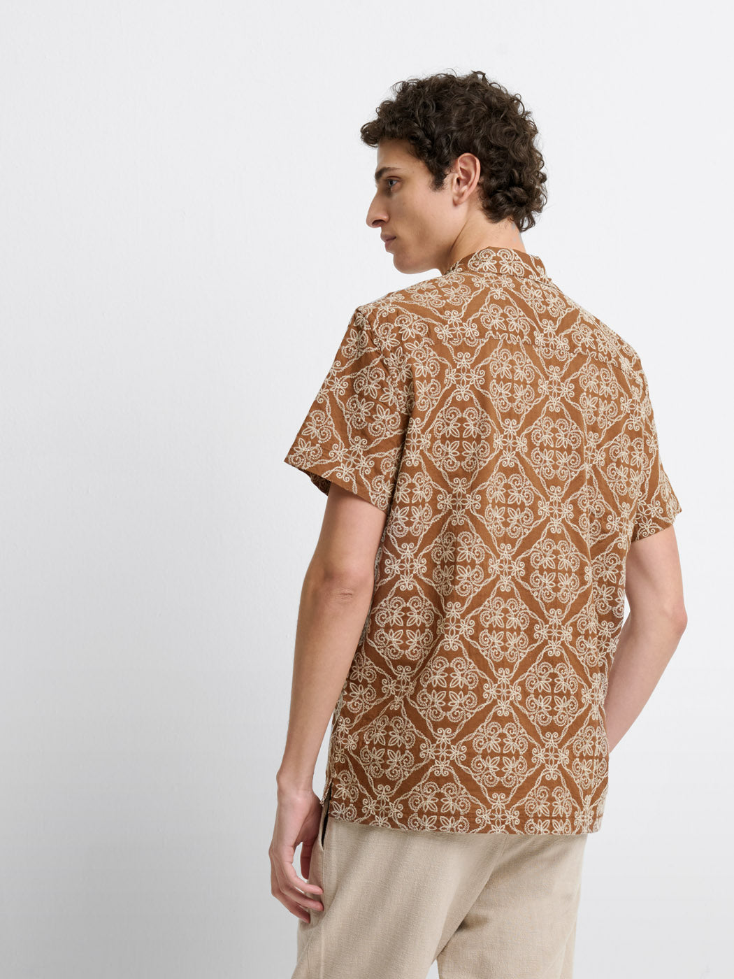 Chemise manches courtes regular brodée - DEVRED 1902