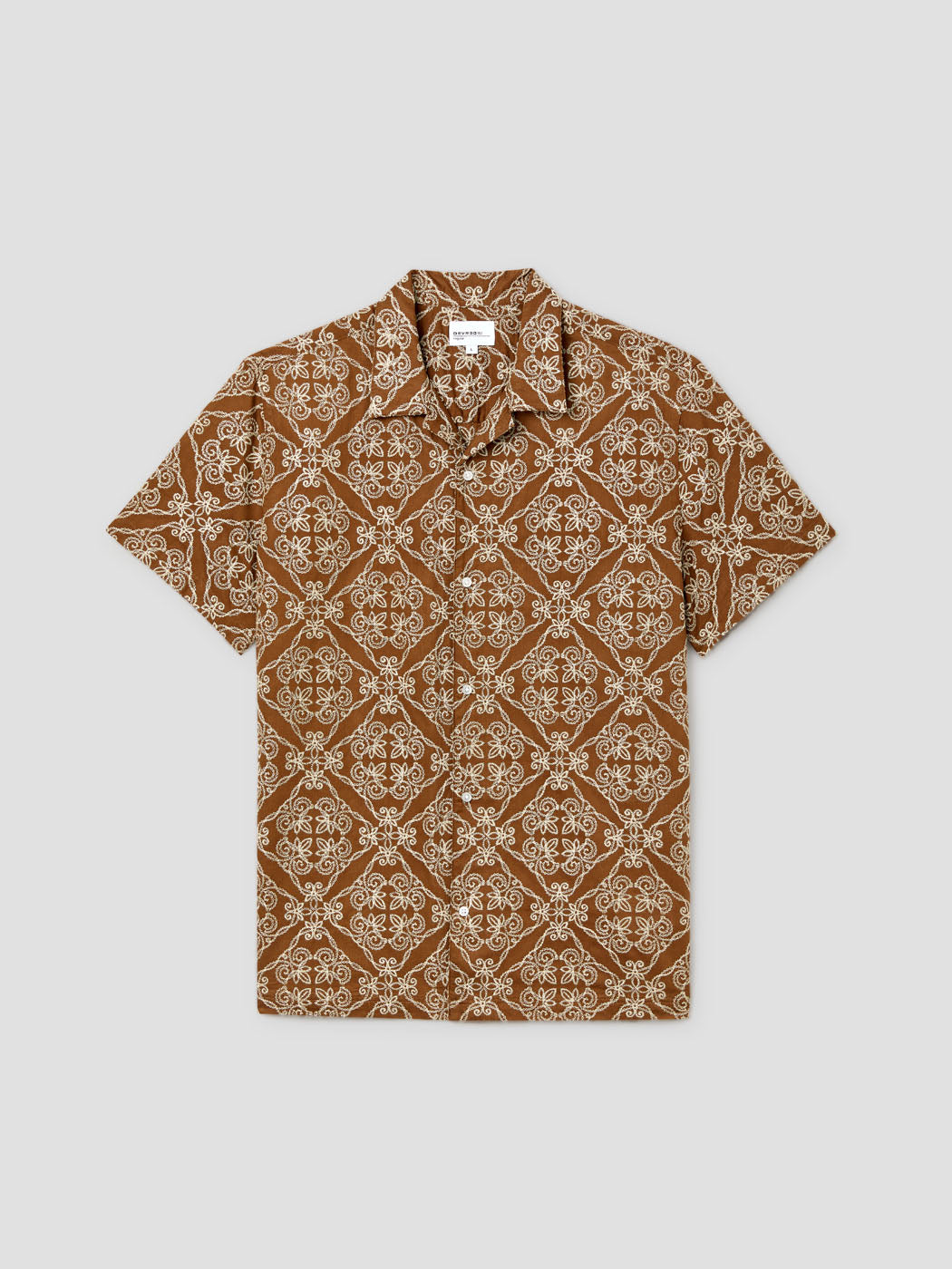 Chemise manches courtes regular brodée - DEVRED 1902