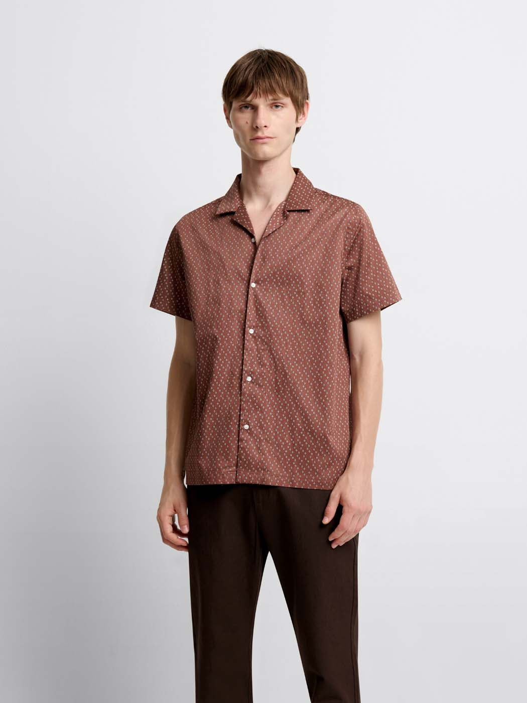 Chemise manches courtes regular à motifs - DEVRED 1902