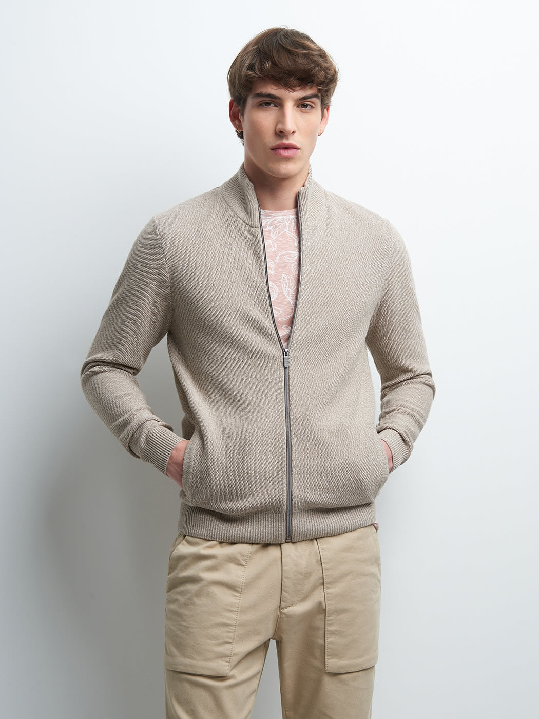 Cardigan zippé  en coton - DEVRED 1902