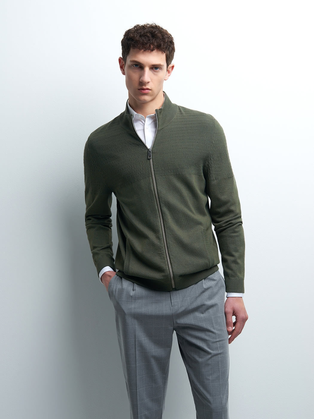 Cardigan zippé col montant - DEVRED 1902