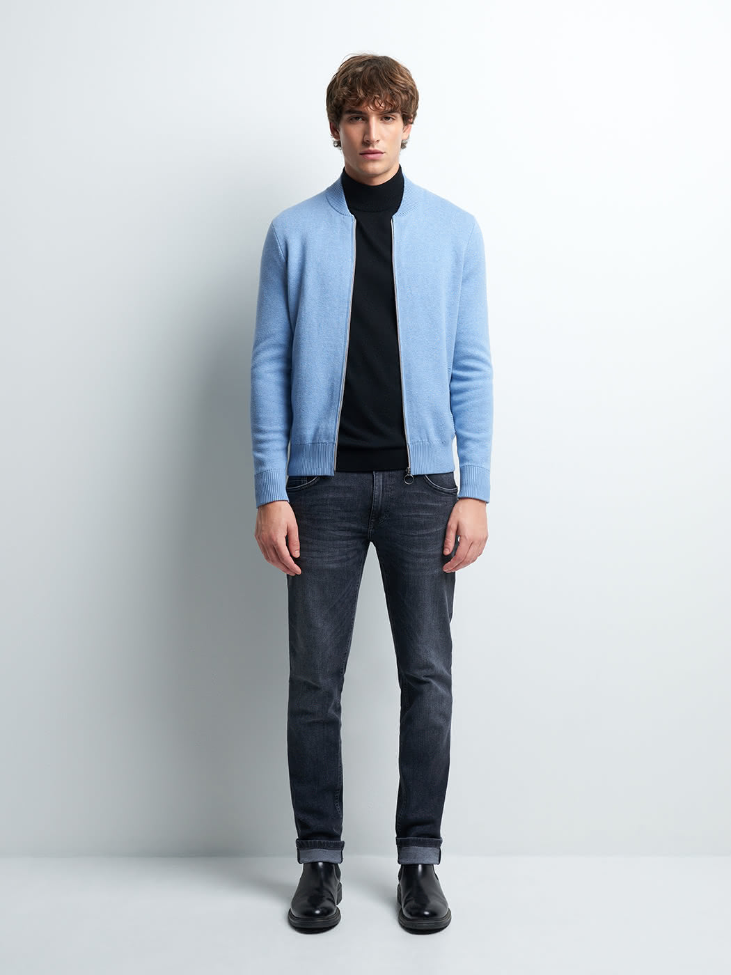 Cardigan zippé  en coton cachemire - DEVRED 1902