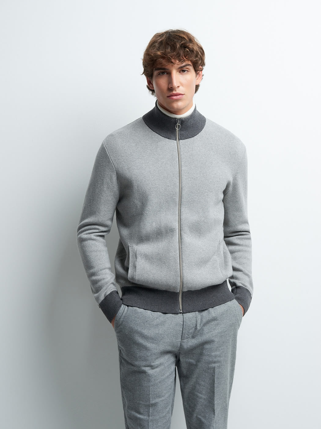 Cardigan zippé  en coton cachemire - DEVRED 1902