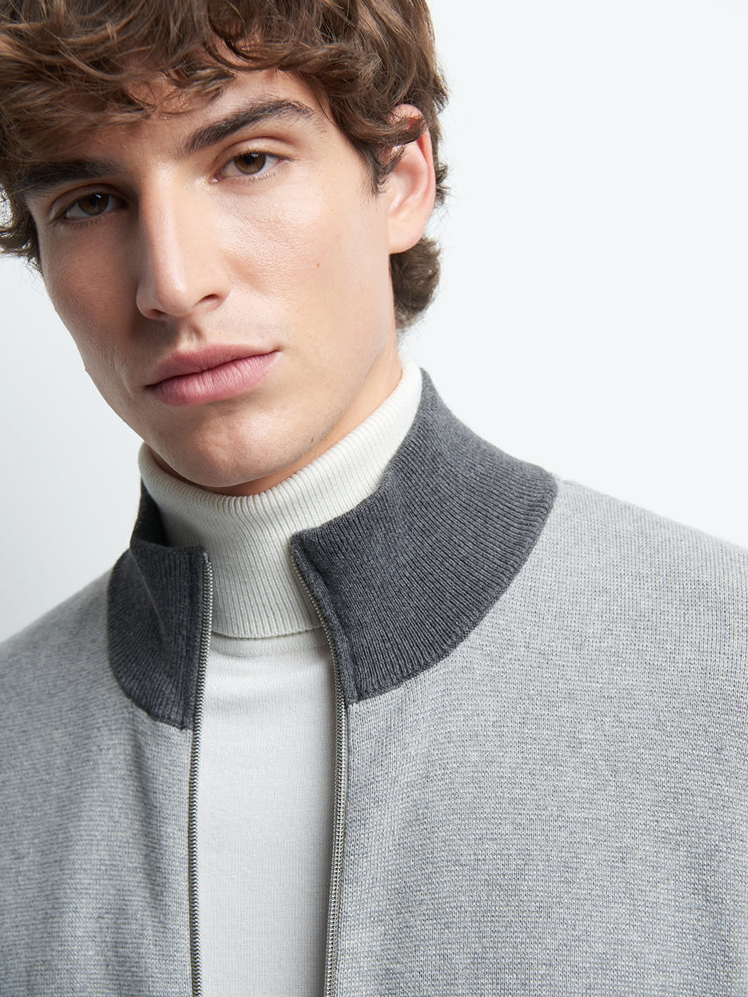 Cardigan zippé  en coton cachemire - DEVRED 1902