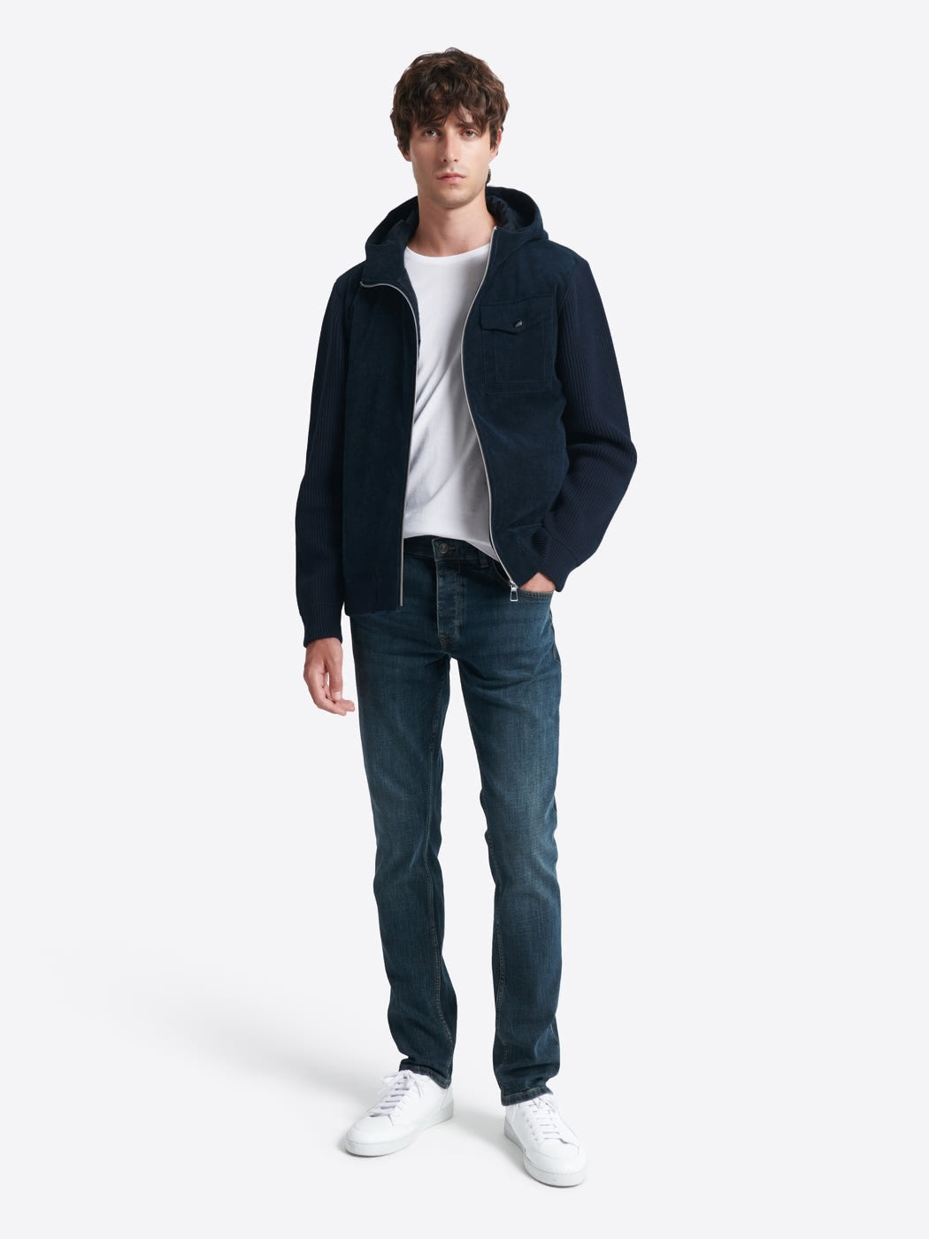 Cardigan à capuche bi-matière - DEVRED 1902
