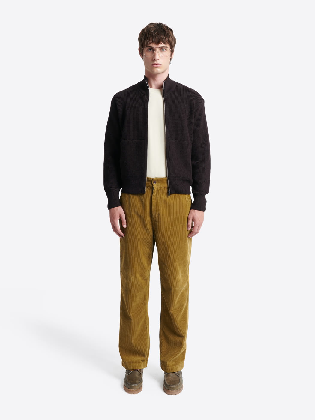 Cardigan zippé en laine mérinos mélangée - DEVRED 1902