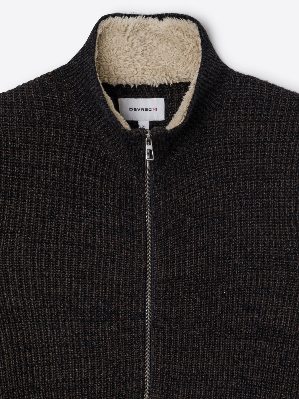 Cardigan à col zippé en laine mélangée - DEVRED 1902
