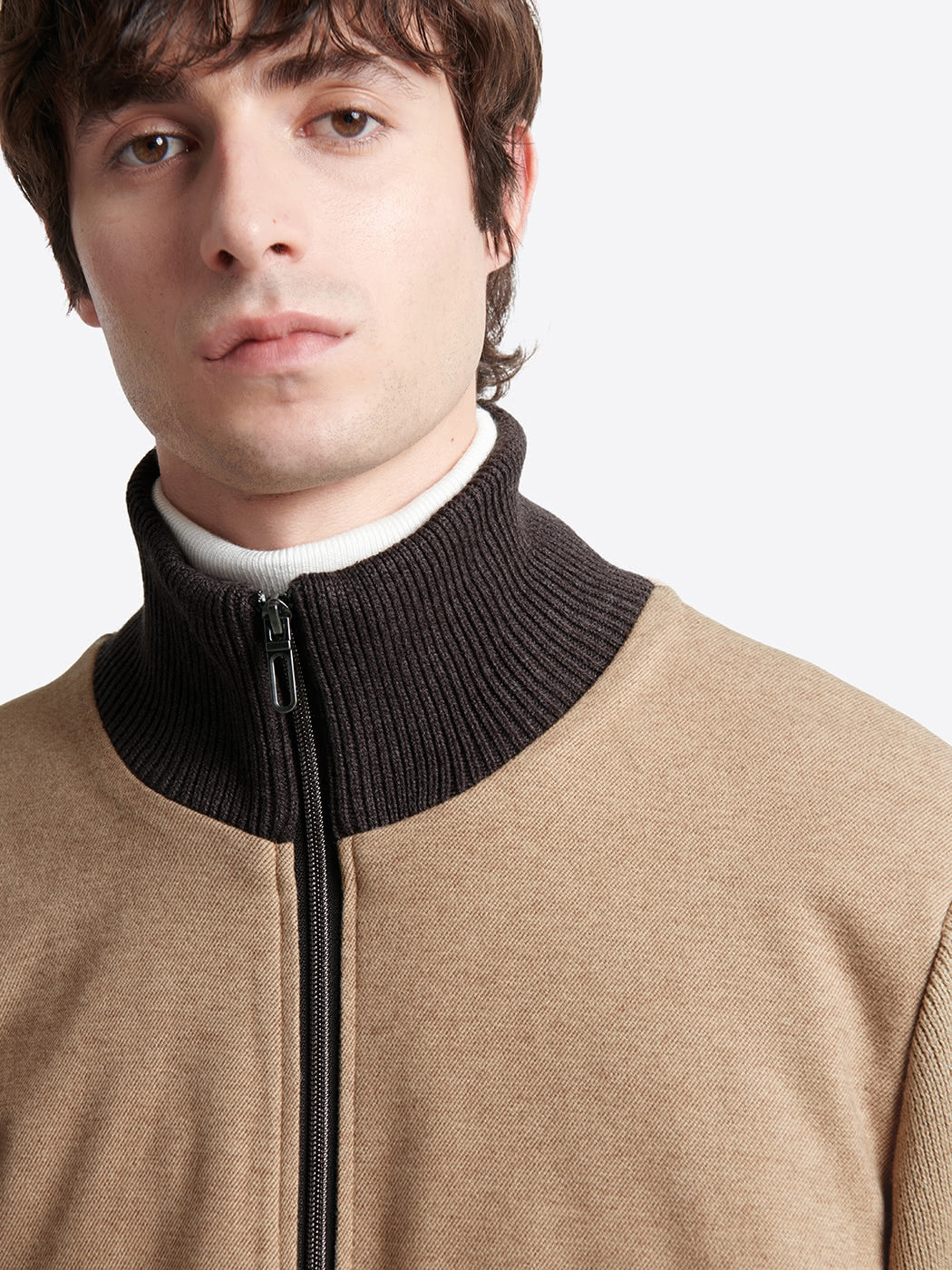 Cardigan à col zippé en coton mélangée - DEVRED 1902